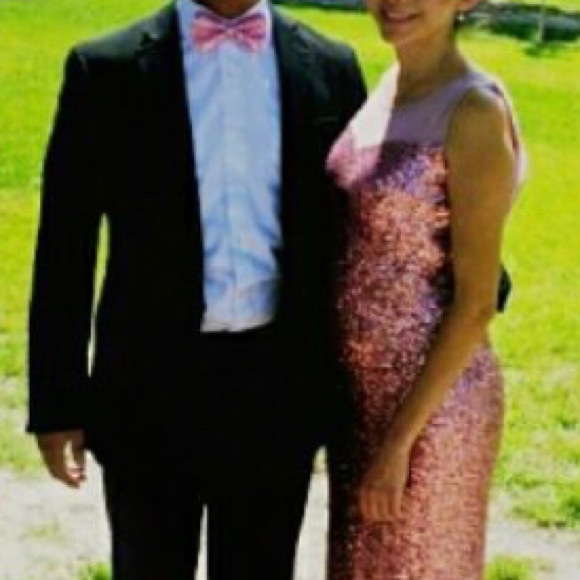 Handmade Pink Sequin Formal Dress - Picture 7 of 7